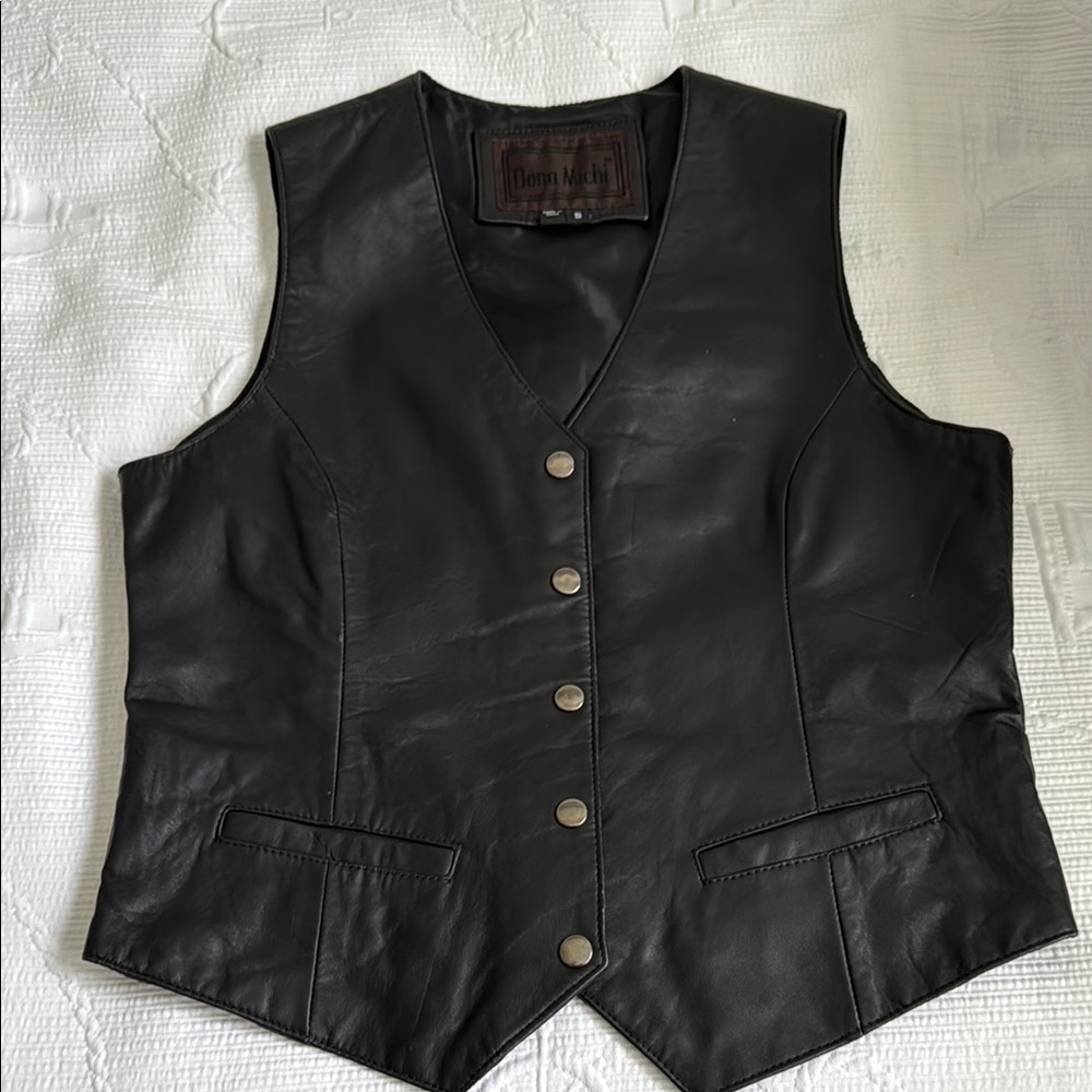 Black Leather Vest